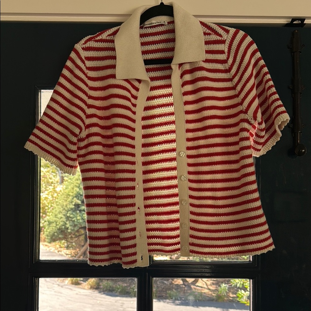 Abercrombie & Fitch Striped Knit Cardigan
